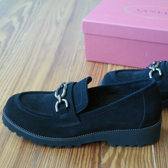 VANELI Women's Zeus Loafer Size 9.5 Black w/ Silver Chain - Picture 10 of 14